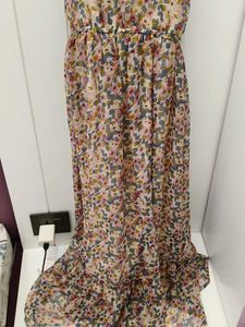 Floral Print Maxi Dress with Ruffles