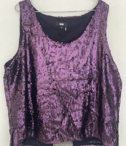 Sparkling Purple Sequin Top