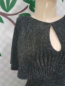 (900)Sparkly Black Bodysuit