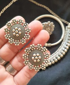 Oxidized Silver Jewelry Set