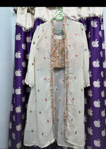 Embroidered Kurta Set with Jacket