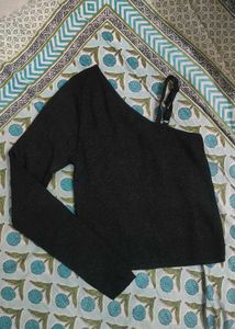 Shimmer Party Wear One Side Node Top