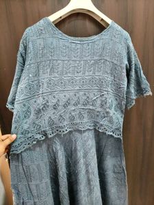 Stylish Grey Chikankari Gawn
