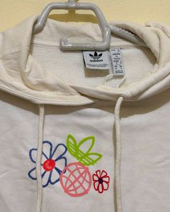 Adidas Floral Crop Hoodie