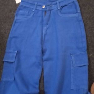 Blue Cargo Pants