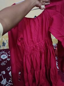 Chic Fuchsia Off-Shoulder Top