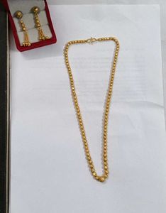 Elegant Gold Chain & Earring Set