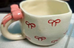kitty &amp; bow  Ceramic Mug set