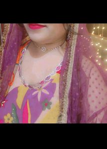 Vibrant Floral Maxi Gown with Dupatta