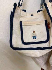 Cute Teddy Bear Canvas Crossbody Bag