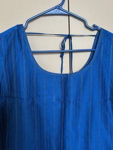 Fabindia Blue Chanderi Kurta