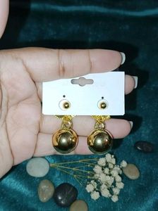 Butterfly Gold Ball Dangle Earrings ✨🦋