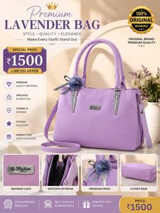 🔥Premium Lavender Handbag1500 rs  & free secret g