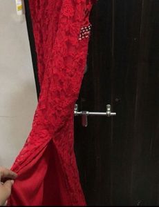 Stunning Red Lace Gown