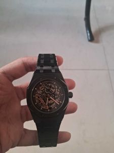 Audemars Piguet Black Skeleton Watch
