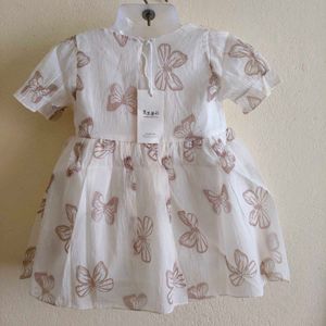 Adorable Butterfly Print Dress for Girls