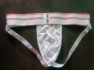 XXl White Jockstrap with Stripes