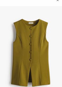 H&M Olive Sleeveless Waistcoat