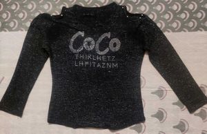 Sparkly Cold Shoulder "Coco" Top