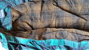 Men's Blue Plaid Button-Up Shirt