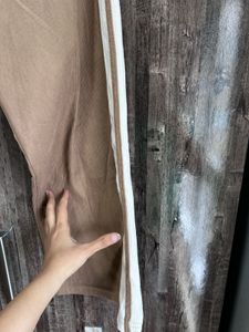 Comfortable Brown Track Pants with Side Stripe