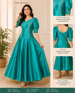 Stunning Teal Ethnic Gown