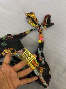 Vibrant Floral Print Bikini Top