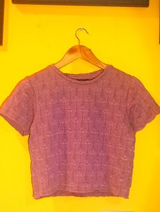 Textured Crop Top