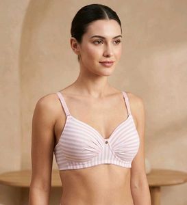 Pink Striped Bra