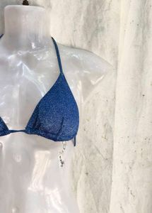 Sparkling Blue Bikini Top
