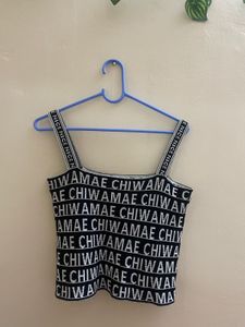 Graphic Print Crop Top