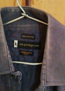 Mens Full Sleeves Cotton Shirt Size M 40 CM