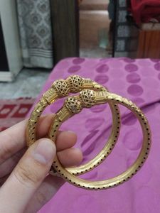 Ornate gold Tone Bangles