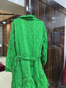 Green Lace Mini Dress