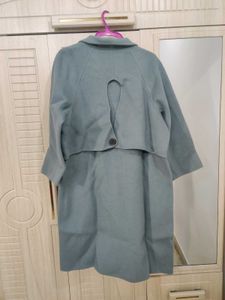 Stylish Long Wool Blend Blazer