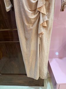 Elegant Gold Shimmer Party Dress
