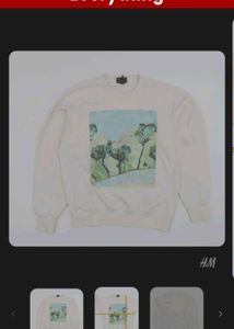 Cream Landscape Print Sweatshirt
