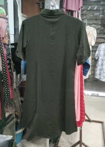 Casual Olive Green Dress