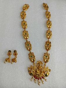 Gold-Plated Traditional Indian Necklace Set
