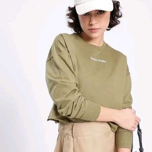 New with tag Olive "printed" Sweatshirt