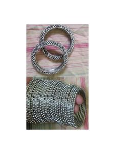 Oxidised Bangle Set