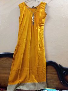 Mustard Yellow Kurti with leggie