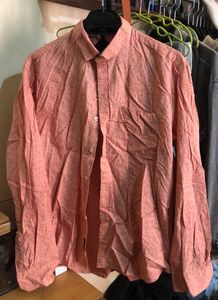 Men's Pink Dotted Casual Shirt