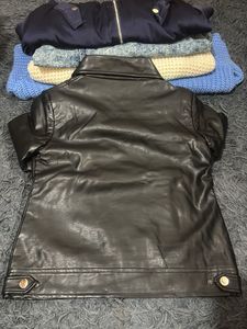 Classic Black Faux Leather Biker Jacket