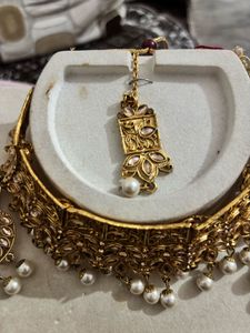 Elegant Gold Choker Necklace Set pack of 2 se