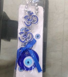 Om &amp; Evil Eye Protection Hanging Charm