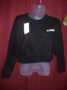 sale🥳Black Cropped Sweatshirt