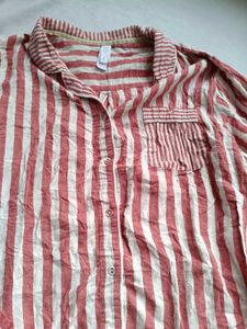 Striped Button-Up Shirt