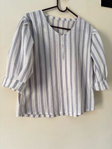 Striped V-Neck Top