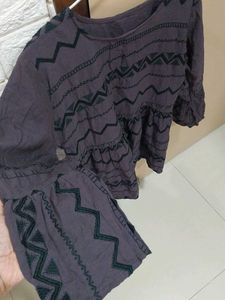 Purple Indie Peplum Top